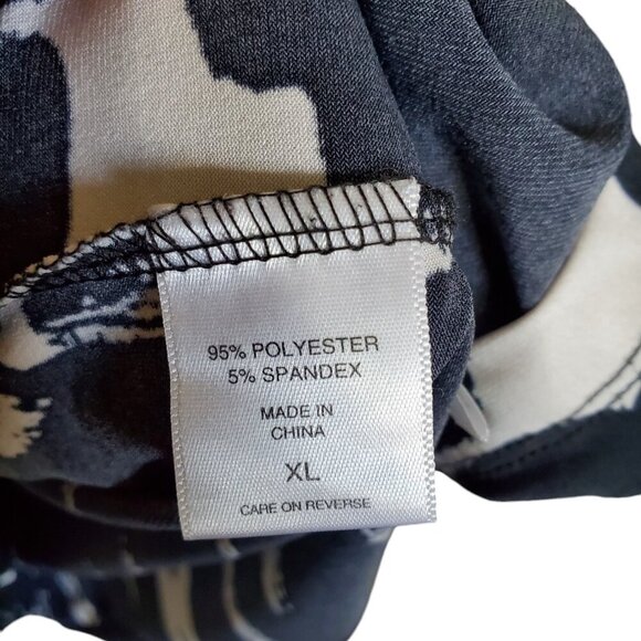 New York & Co. Silky Feel Black White XL Dress - Picture 11 of 13